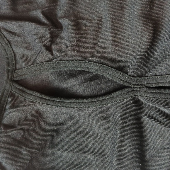 Out From Under Urban Outfitters Black Crop Tank Top Peek A Boo XS/S High Neck - Picture 3 of 6